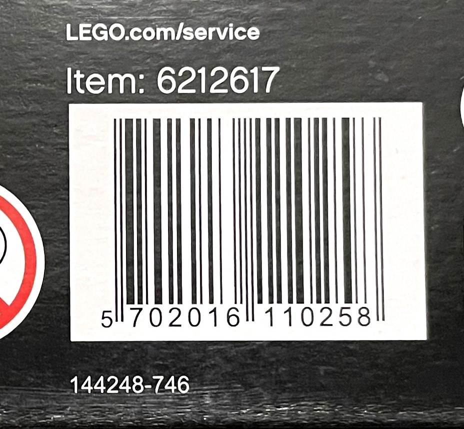 Lego Spead Champion 1968 set barcode